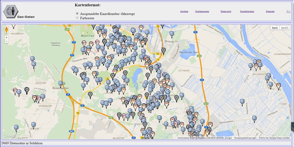 Kunden-/Kfz-Map